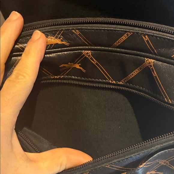 Longchamp Chic Black and Brown Crossbody Bag👝 - Picture 5 of 8